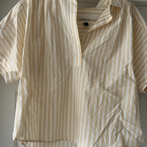 UNIVERSAL THREAD Yellow Striped Blouse- LARGE - Picture 3 of 5